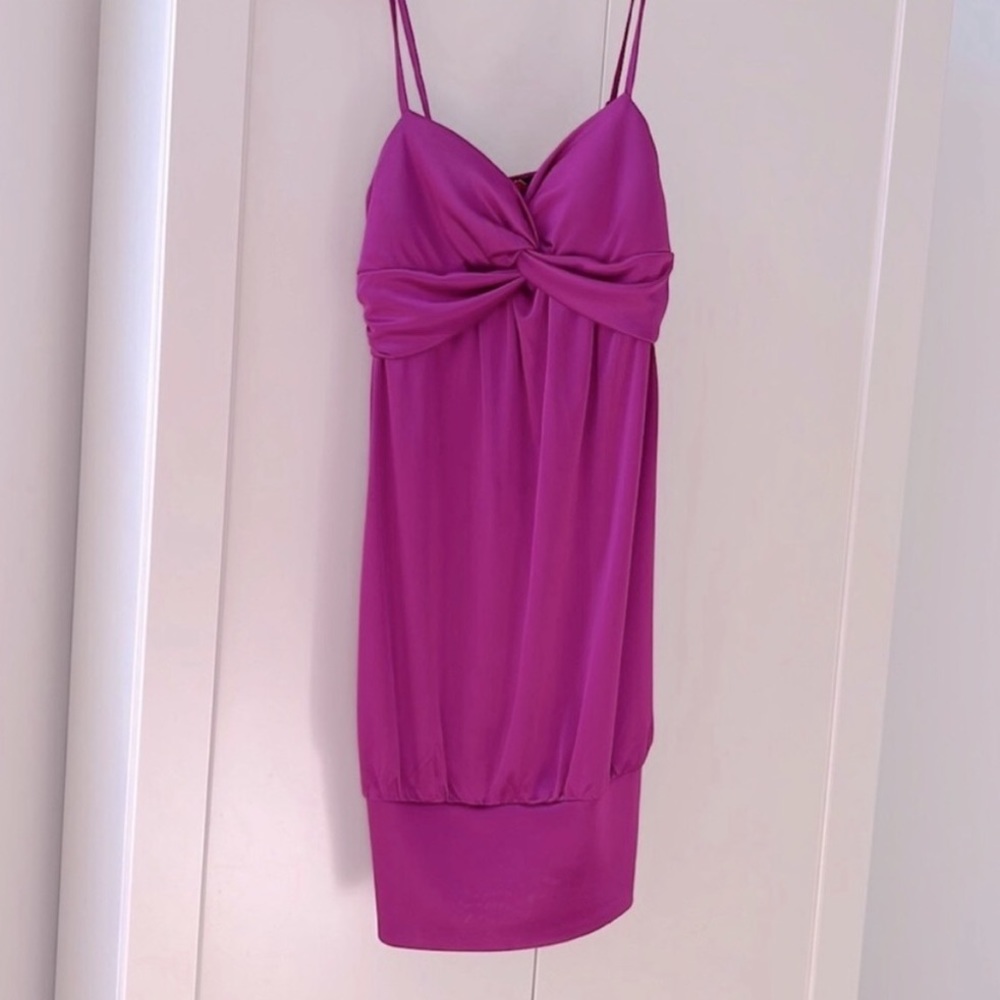 Forever 21 Fuchsia Satin Mini Dress
